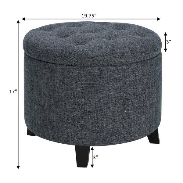 Convenience Concepts Designs4Comfort Stormy Gray Fabric