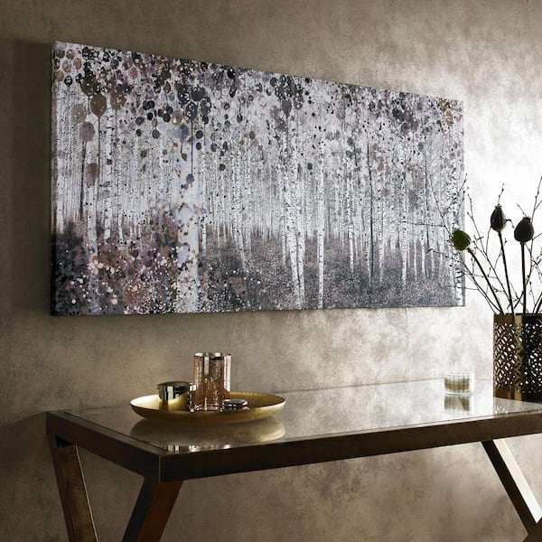 47 in. x 24 in. "Neutral Watercolor Wood" by Graham and Brown Printed Canvas Wall Art