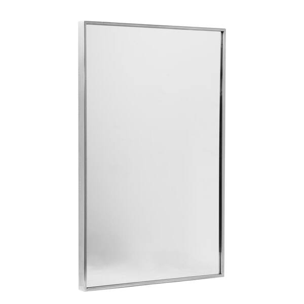 30 in. W x 36 in. H Spectrum Metal Framed Wall Mirror in Brush Nickel 30 in. W x 36 in. H Spectrum Metal Framed Wall Mirror in Brush Nickel