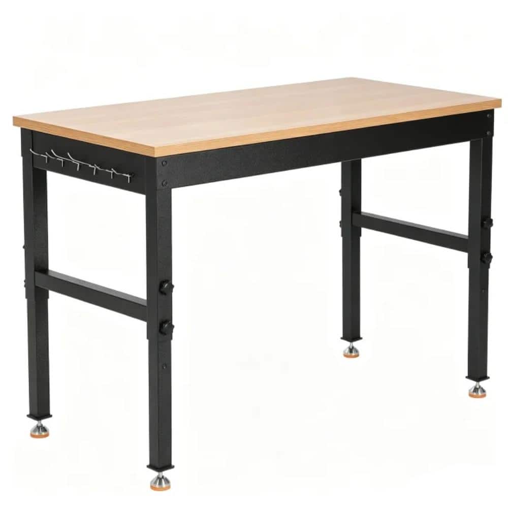 "48""x24"" Heavy Duty Workbench with Solid Wood Top, 2200 Lbs Load Capacity, 29.5""-37"" Adjustable Height" price history on PriceWatchPro