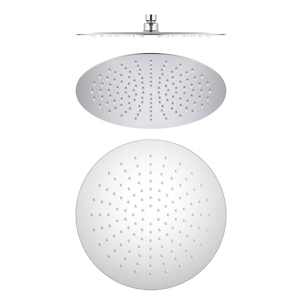 3-Spray Patterns with 1.75 GPM 12 in. Wall Mount Mist, Rain Fixed Shower Head with Pressure Balance in Chrome