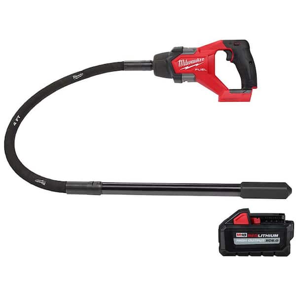 M18 FUEL 18-Volt Lithium-Ion Brushless Cordless 4 ft. Concrete Pencil Vibrator with (1) 6.0 Ah High Output Battery