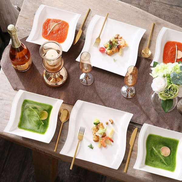vancasso Flora 18-Piece Porcelain Dinnerware Set (Service For 6