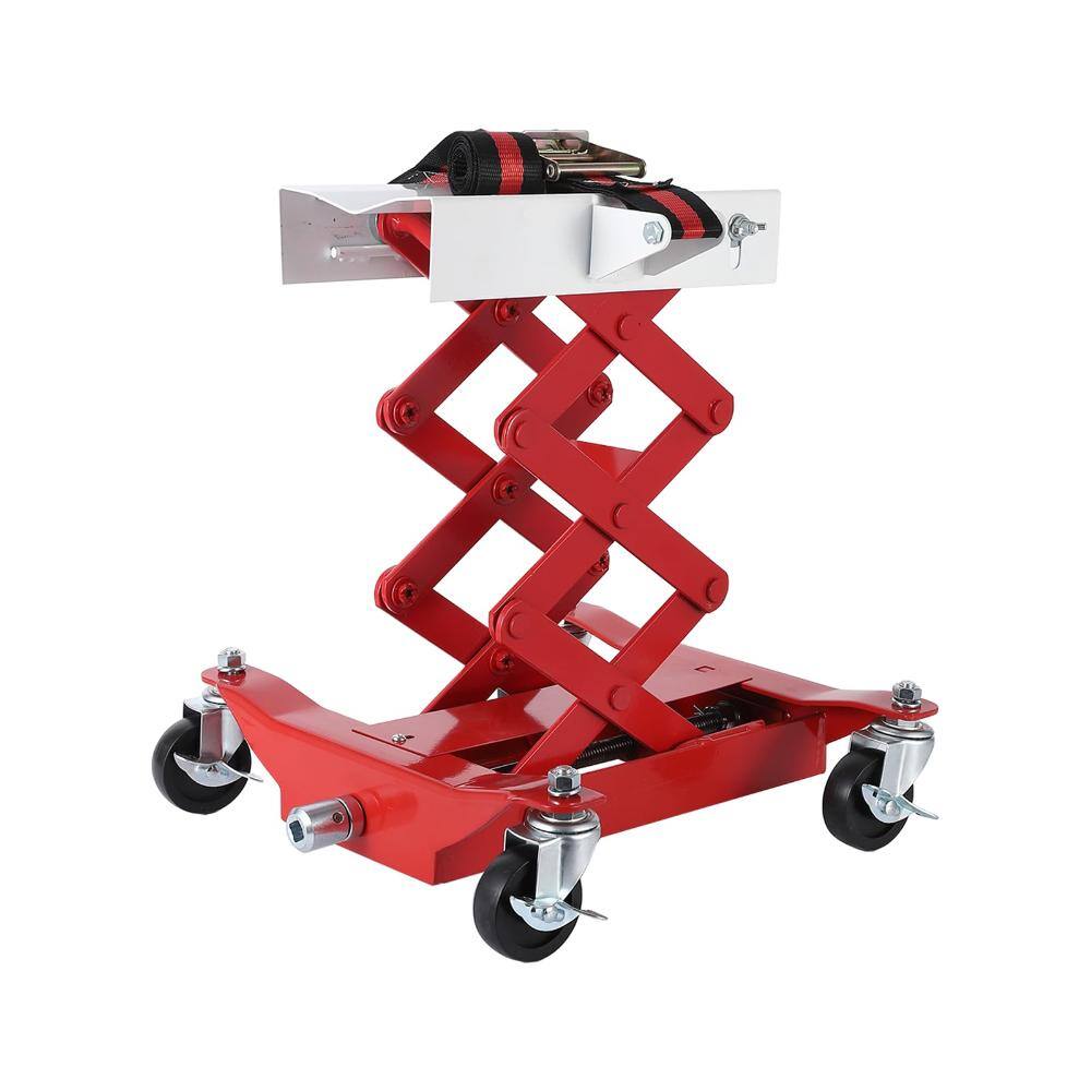 "Red 450 lbs Low Profile Drive Jack, Lift 7-23"", 2m Safety Straps, 4 Brake Casters, 360° Tilt Saddle" price history on PriceWatchPro