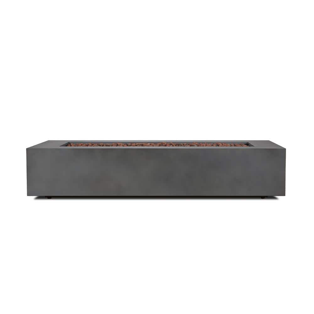 Aegean 70" Weathered Slate Gas Fire Pit Table