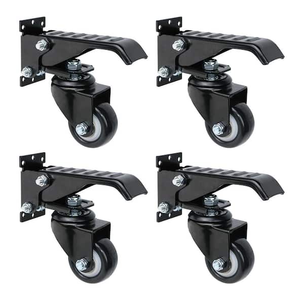 Everbilt 2-1/2 in. Black Workbench Caster Kit with 600 lbs. Load Rating (4-Pack)