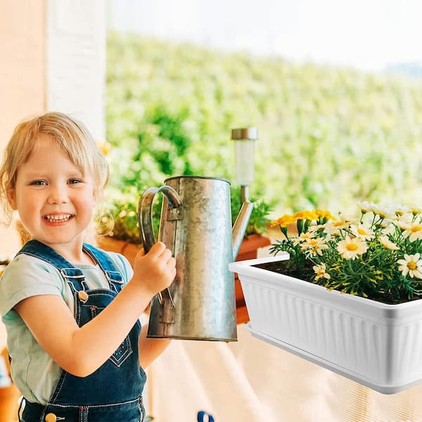 3 Pieces Metal Herb Potted Planter Tray Set Included 96 Piece Blackboard  Sticker Window Planter Decorative DIY Succulent Potted Decor Planter for  Kitchen, Living Room Garden Indoor or Outdoor Use : 