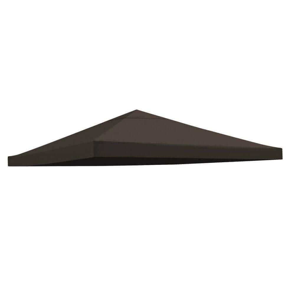 10 ft. x 10 ft. Coffee Gazebo Canopy Top Replacement Patio Pavilion Cover U