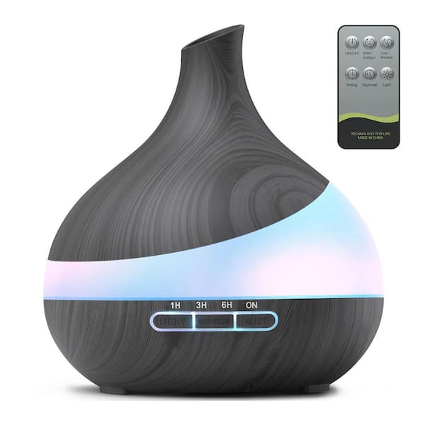 500ML Large Capacity Aroma Diffuser with Remote Control, 14 Colors LED Light, 2 Mist Modes for Home Relaxation