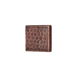 2 in. x 2 in. Hammered Copper Decorative Wall Tile in Oil Rubbed Bronze (8-Pack)