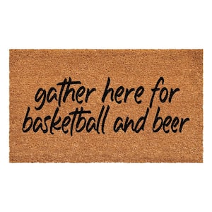 Gather here for Basketball and beer Doormat, 24" x 48"