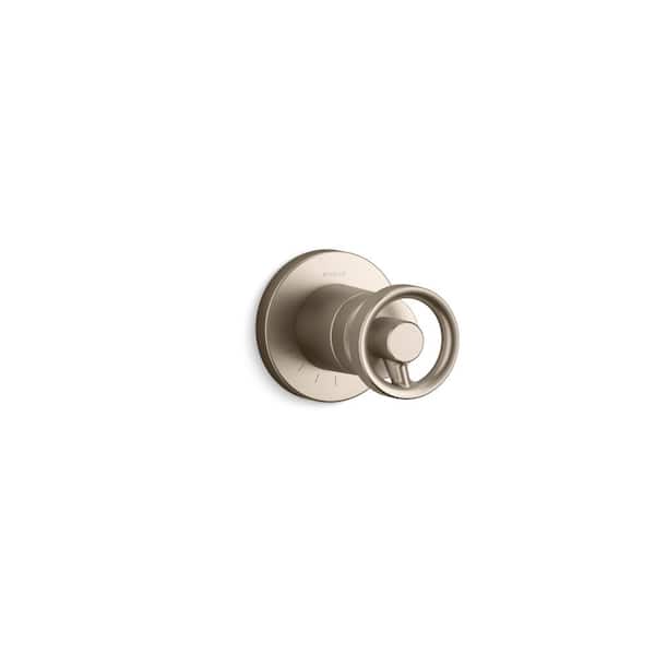 KOHLER Components Mastershower Volume Control Valve Trim With Industrial Handle in Vibrant Brushed Bronze