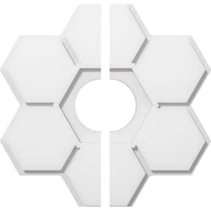 1 in. P X 7 in. C X 20 in. OD X 5 in. ID Daisy Architectural Grade PVC Contemporary Ceiling Medallion, Two Piece