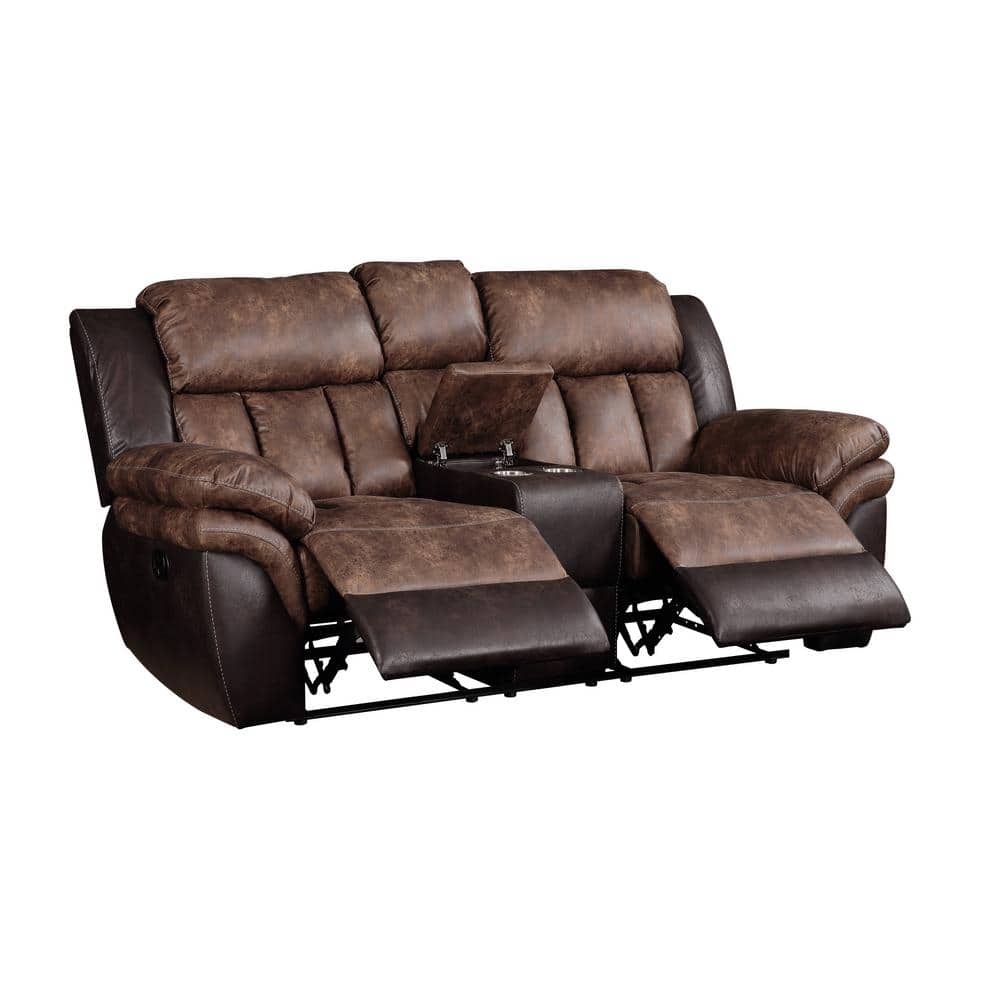 Jaylen Brown Microfiber Reclining Loveseat with Cup Holder