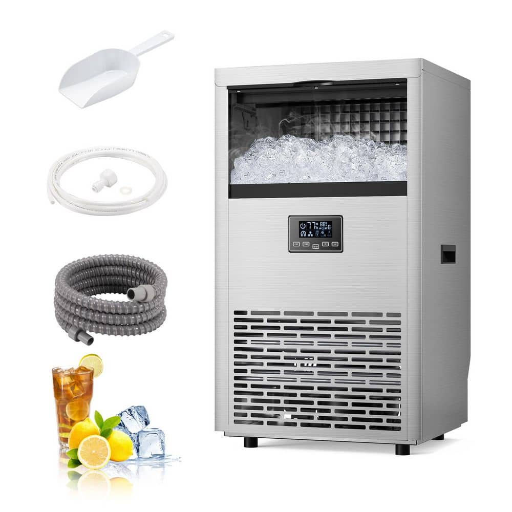 15.75 in. 100 lbs./24h Commercial Ice Maker, 29 lbs. Ice Storage, Freestanding/Built-in, Stainless Steel