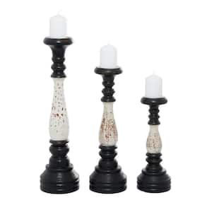 Black Mahogany Candle Holder (Set of 3)