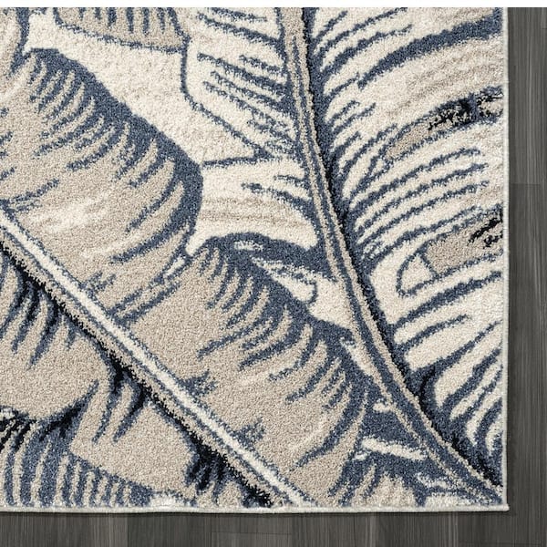 Sedona Blue 7 ft. 9 in. x 10 ft. 2 in. Abstract Polypropylene Area Rug