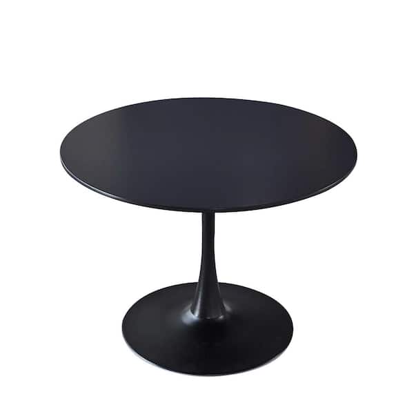 Tenleaf 42.1 in. Black Wood MDF Outdoor Coffee Table for 4-6 people