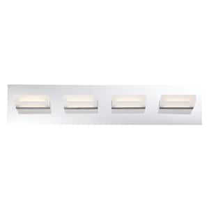 Olson Collection 4-Light Chrome LED Bath Bar Light