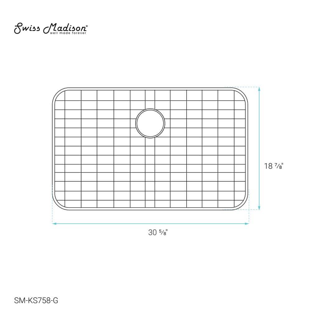 Stainless Steel Rectangular Kitchen Sink Grid 33 x 21 Inches