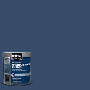 1 qt. #580D-7 Deep Royal Semi-Gloss Enamel Urethane Alkyd Interior/Exterior Paint