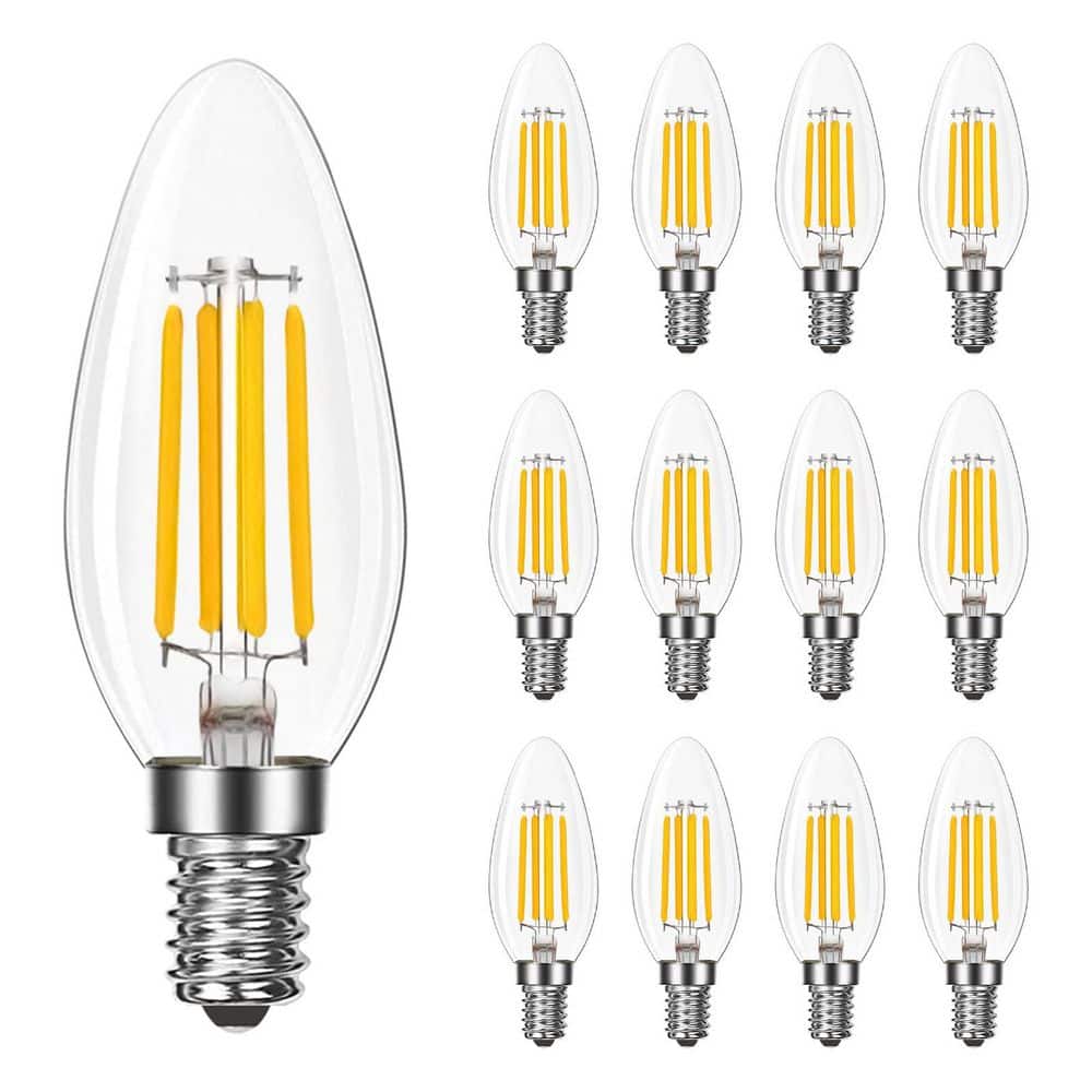 75W Equivalent LED Candelabra Bulb, 8W, 1000 Lumens, 3000K Soft White, Dimmable, Enclosed Fixture & Wet Rated, 12 Pack price history on PriceWatchPro