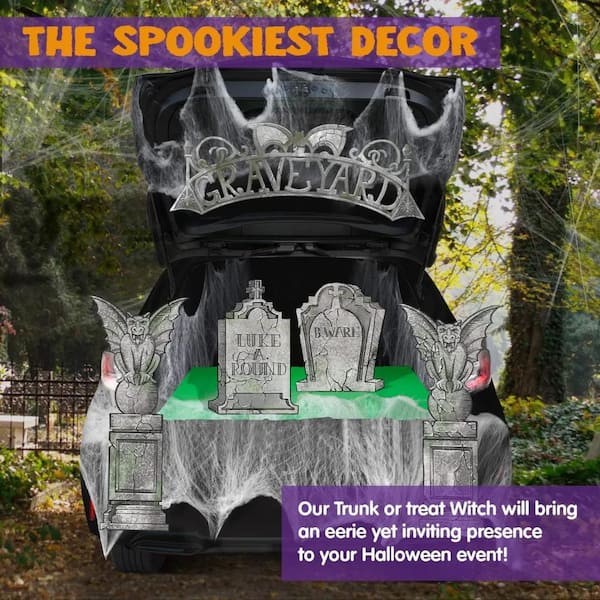 Joyfy 16.4 in Depth Halloween Tombstone Trunk or Treat Decoration