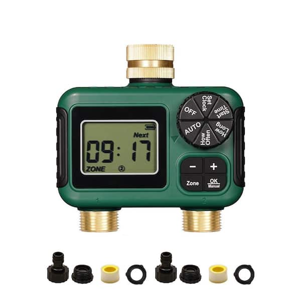 Outlet Sprinkler Faucet Timers, Programmable Automatic Irrigation Controller, Rain Delay, Manual Watering (1-Pack)