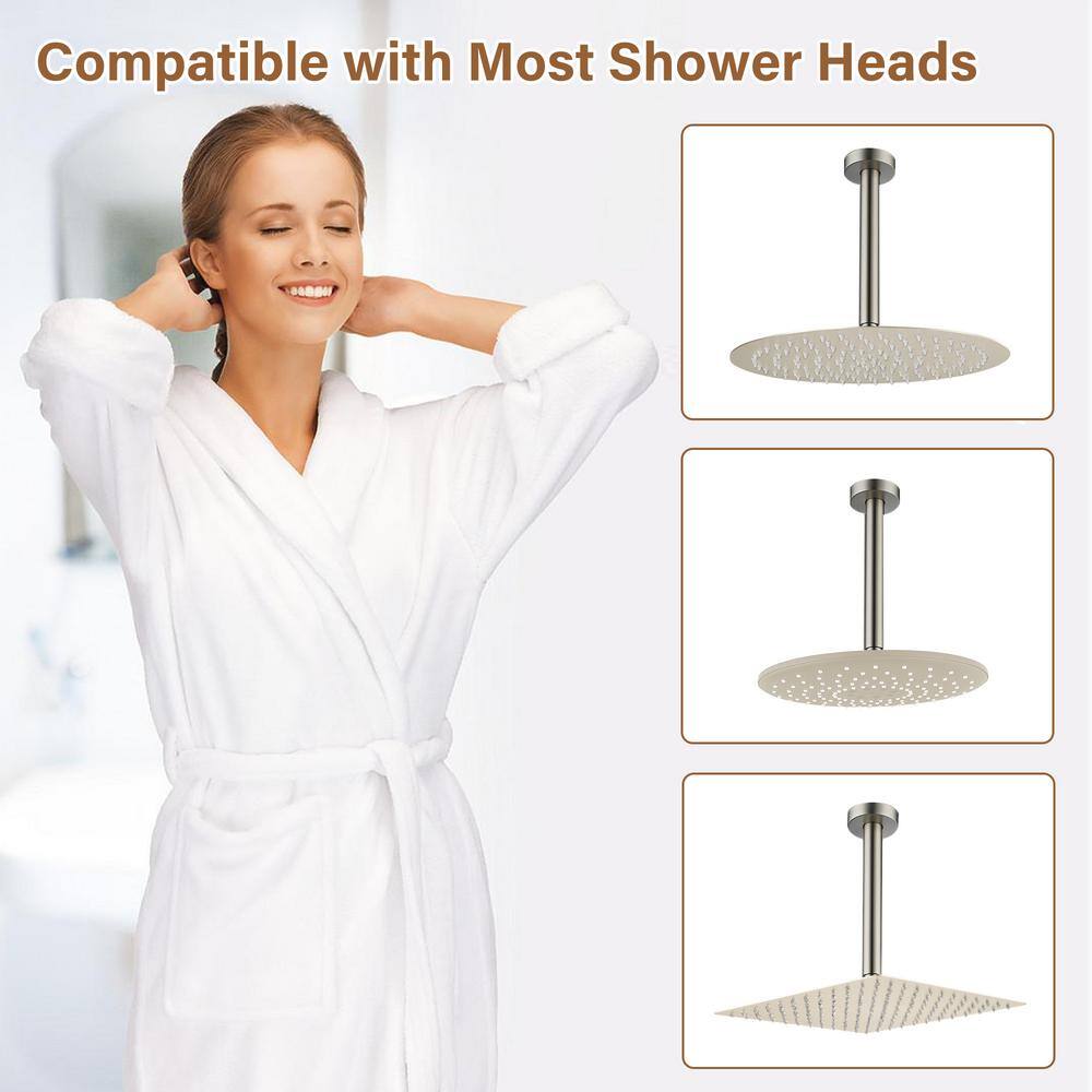 8-Inch Brushed Nickel Ceiling Mounted Shower Arm