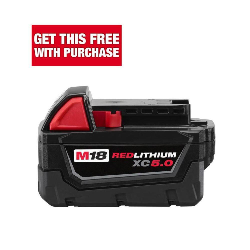 Milwaukee M18 18-Volt 5.0 Ah Lithium-Ion XC Extended Capacity Battery Pack 48-11-1850 - The Home Depot