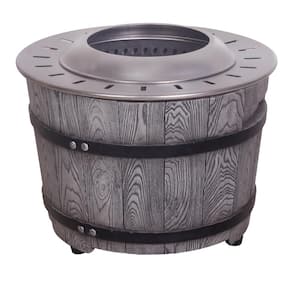 20.5 in. Wood Pellet Fire Pit in Wood Look