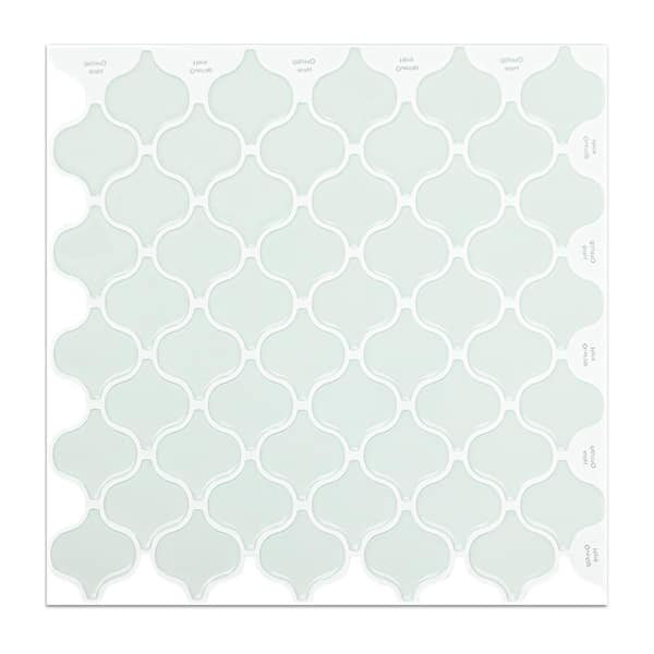 10 in. x 10 in. x 0.04 in. Vinyl Peel and Stick Backsplash Tile in Light Green, Backsplash for Kitchen, Bedroom(10-Pack)