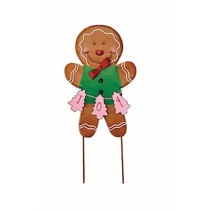 27 in. Metal Gingerbread Man Stick