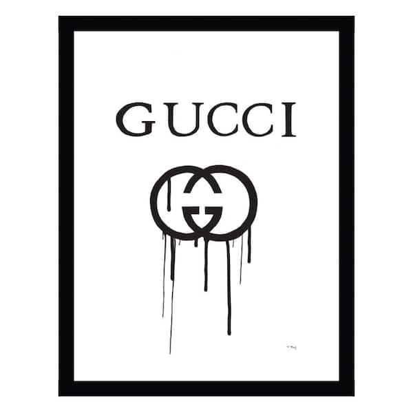 VENICE BEACH Collections Bold Drip Fashion Designer Logo by Fairchild Paris 1 Piece Framed Graphic Print Abstract 18 in. x 14 in.