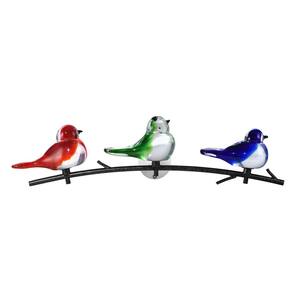 Birds of Oahu 5 in. Wall Art Decor with Handcrafted Art Glass Style
