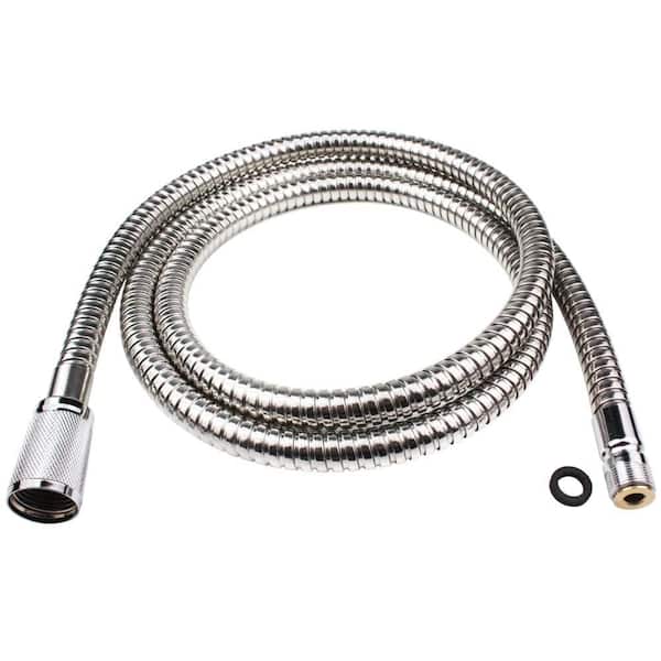 46092000 59 in. W x 0.9 in. D Chrome Finish Pull Out Spray Hose Replacement for Kitchen Faucets