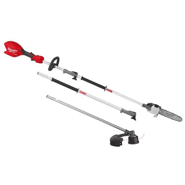 M18 FUEL 18V 10 in. Brushless Cordless Battery Powered QUIK-LOK Pole Saw w/ String Trimmer Attachment