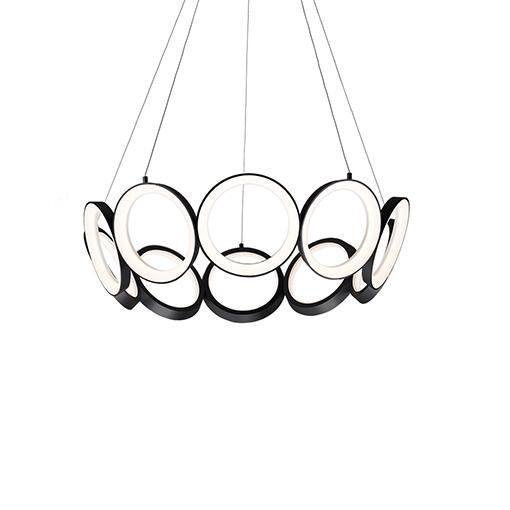 Oros Black LED Classic/Traditional Dimmable Chandelier
