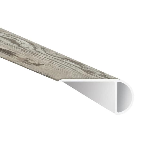 A&A Surfaces Odin Ash 1.03 in. T x 2.23 in. W x 94 in. L Waterproof Click Lock Luxury Vinyl Overlapping Stair Nose Molding