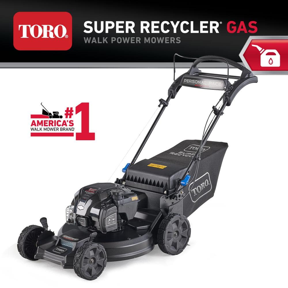 Toro 21 in. Super Recycler Personal Pace SmartStow 163 cc Briggs and  Stratton Gas Walk Behind Lawn Mower 21565 - The Home Depot