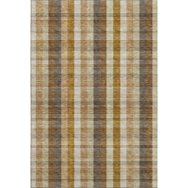 Addison Rugs Mayfield Premium Machine Washable Abstract AMF966 Wheat 5 ft. x 7 ft. 6 in. Area Rug