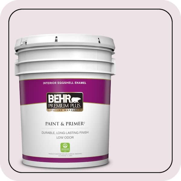 BEHR PREMIUM PLUS 5 gal. #670C-2 Petal Dust Eggshell Enamel Low Odor Interior Paint & Primer