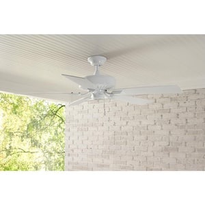Barrow Island 52 in. Indoor/Outdoor Wet Rated White Ceiling fan