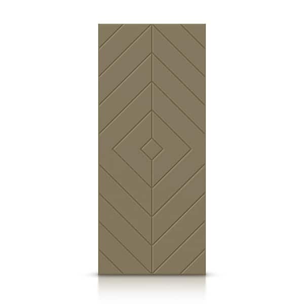 CALHOME 24 in. x 80 in. Hollow Core Olive Green Painted Composite MDF Interior Door Slab