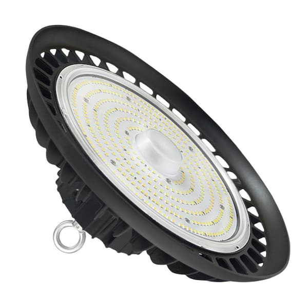 1-Pack 11 in. Black Integrated LED Dimmable High Bay Light at 24000 Lumens, 5000K Daylight
