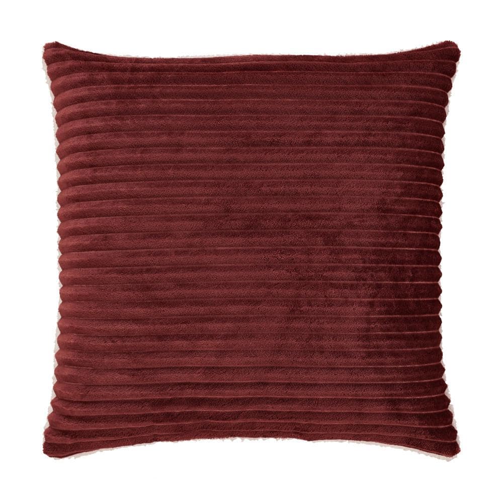 Emmett Brick Polyester Solid 20 in. Square Decorative Throw Pillow 20 in. L
