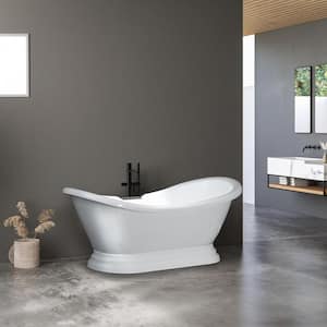 Dreamwerks 5.75 ft. Acrylic Pedestal Bathtub in White