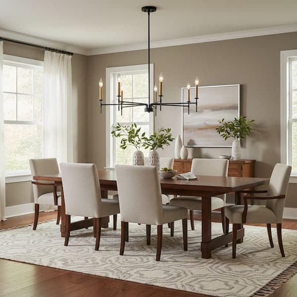 Hux 7-Light Black Candle Chandelier