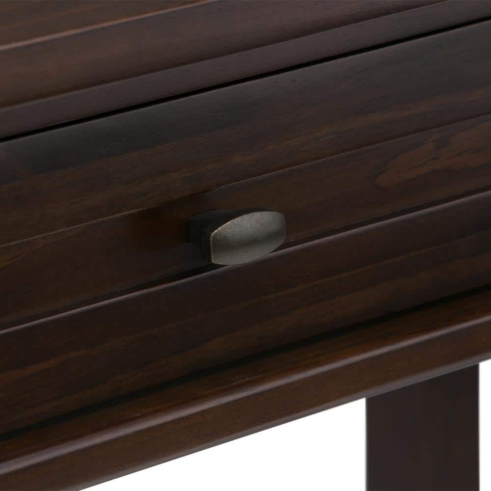 Tobacco Brown Solid Wood Writing Desk with Keyboard Tray