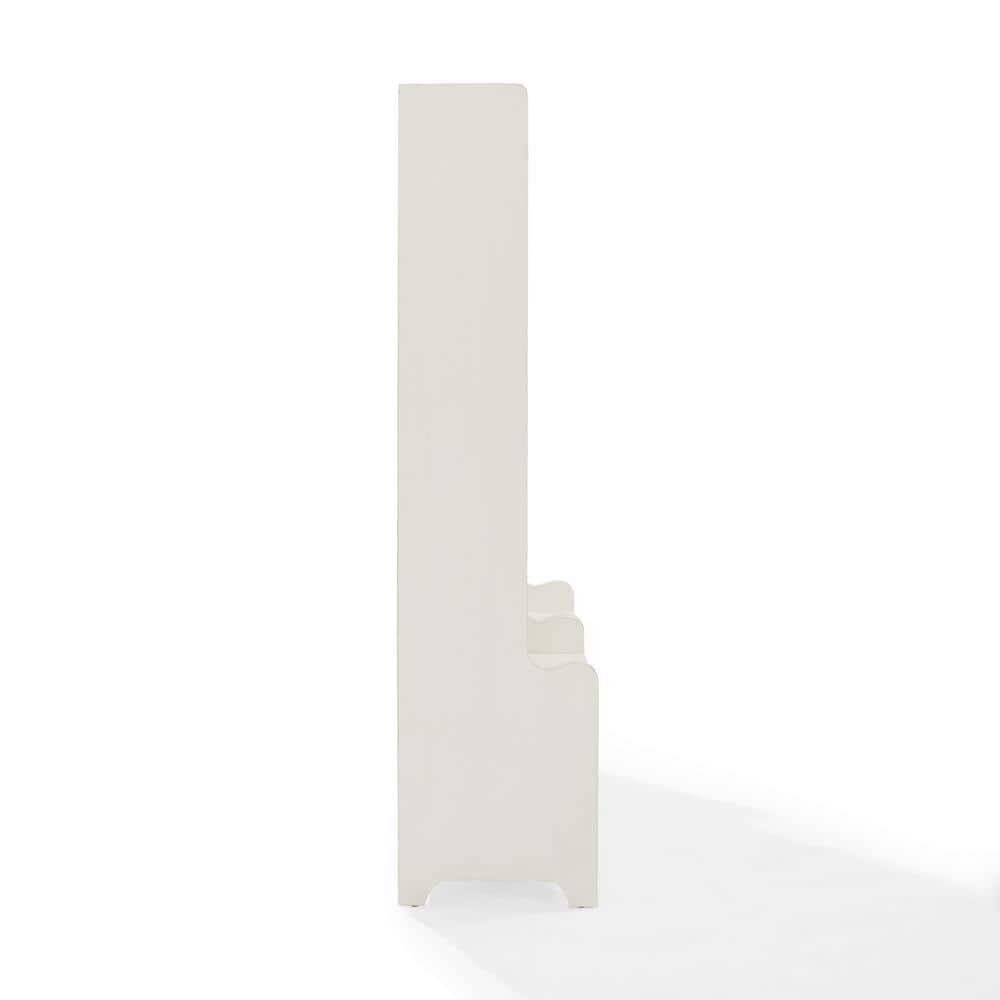 Distressed White Birch 3-Piece Hall Tree Coat Rack Bench